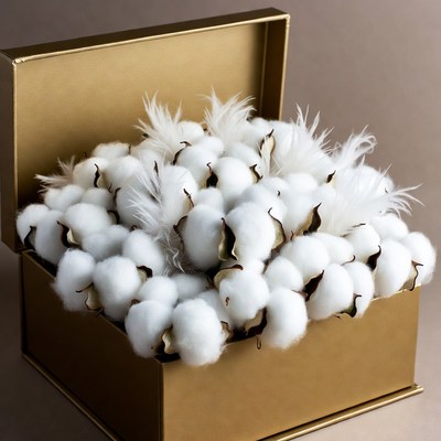Cotton in a decorative box