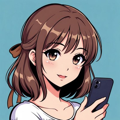 Young woman with smartphone in hand