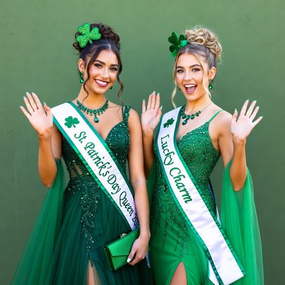 St. patrick's day celebration with queens