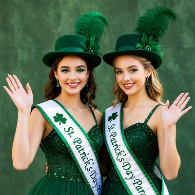 Festival participants celebrate st. patrick's day