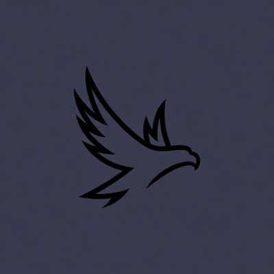 Eagle silhouette on dark background