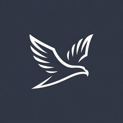 Bird in flight logo design concept