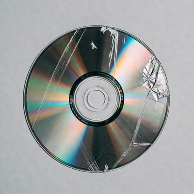 Damaged disc on a flat surface