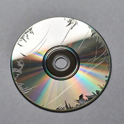 Disc with visible scratches and marks