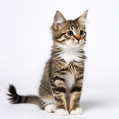 Cute kitten posing indoors