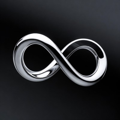 Sleek metal infinity symbol design