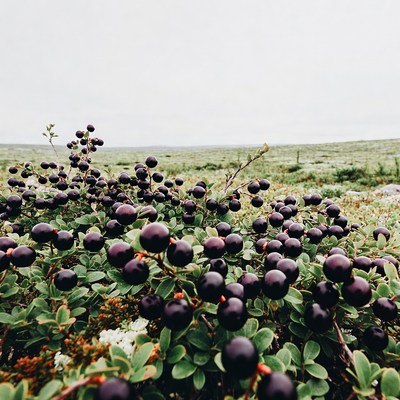 Wild berries in natural setting