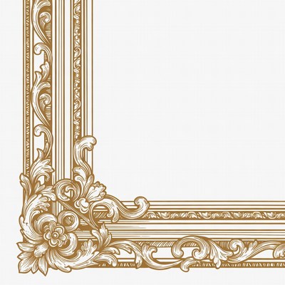 Decorative frame with floral design