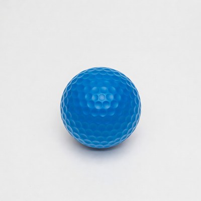 Colorful blue ball on white surface