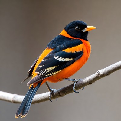 Colorful bird on a branch