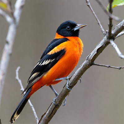Colorful bird perched on a branch