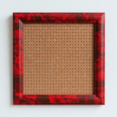 Wall bulletin board with red frame