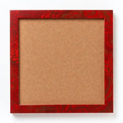 Empty red frame on white background