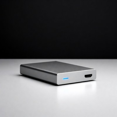 Portable storage device on a table