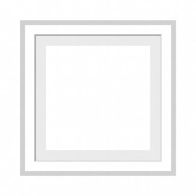 Empty frames on white background