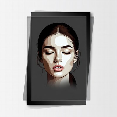 Portrait of a woman with closed eyes