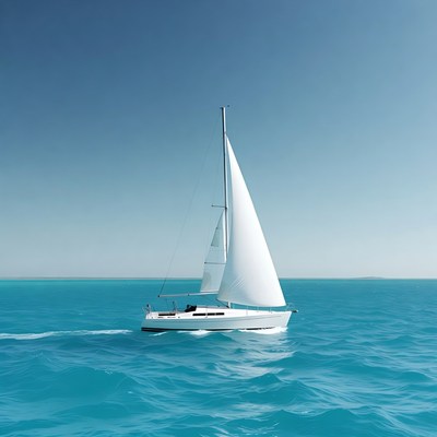 Sailing on clear blue waters