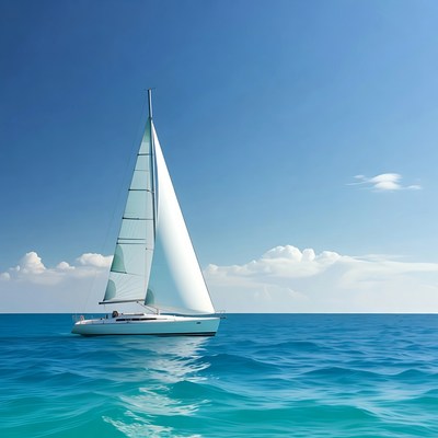 Sailboat on calm ocean waters