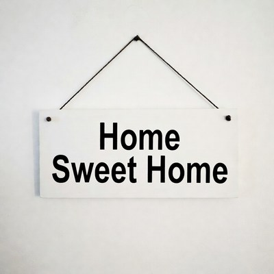Welcome sign for home space