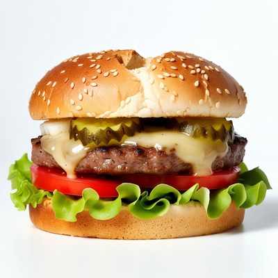 Fresh burger served on a plate