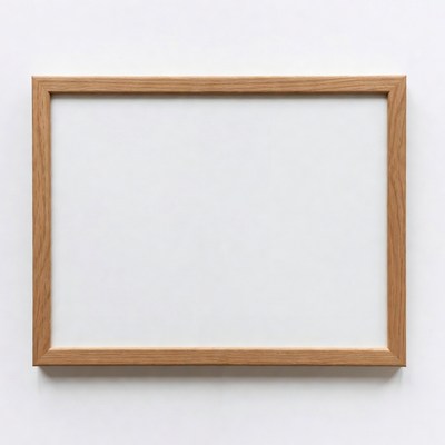Wooden frame on plain background