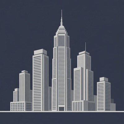 New york skyline at night