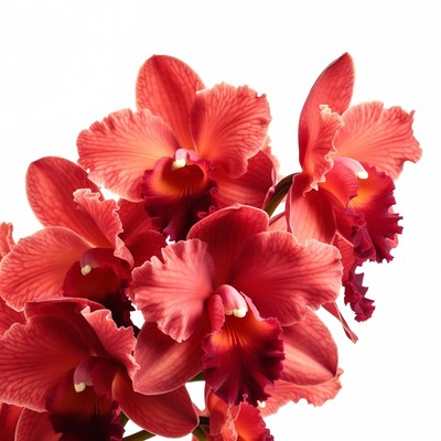 Red orchids in full bloom