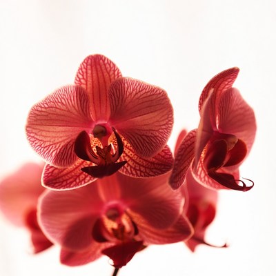 Orchids blooming with bright petals