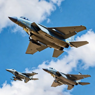Fighter jets in flight during a training exercise