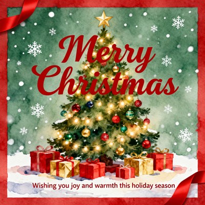 Christmas tree and gifts are ready for celebration