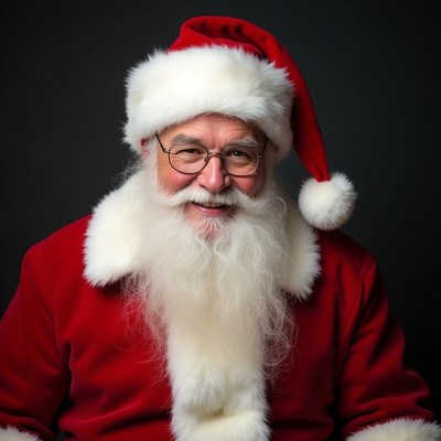 Santa claus smiling in a festive setting