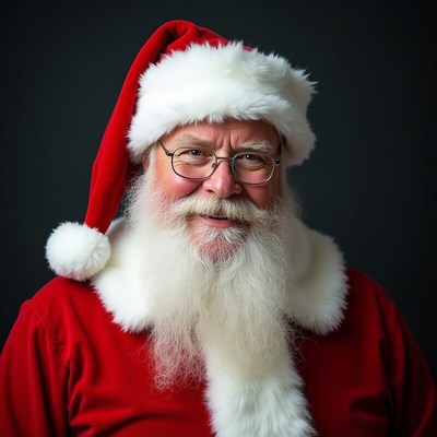 Santa claus smiling at the camera