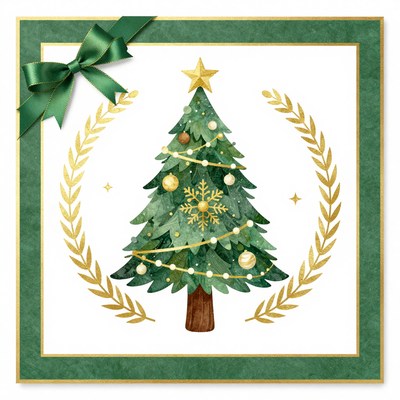 Decorated christmas tree with ornaments