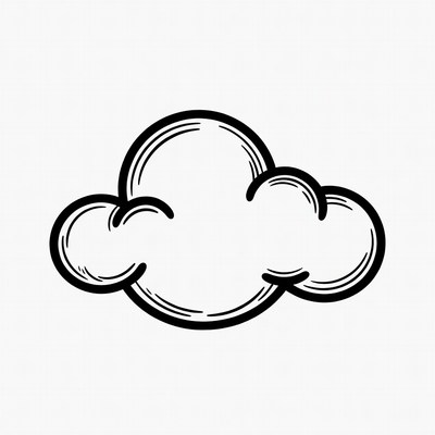 Outline of a cloud graphic design