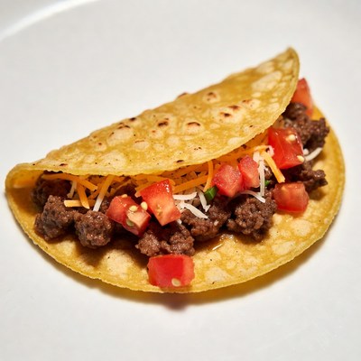 Taco with beef and toppings