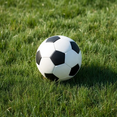 Soccer ball on grass field