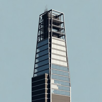 Tall modern building in urban area