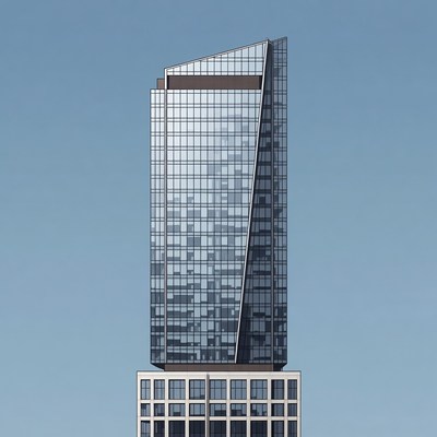 Modern skyscraper in clear sky