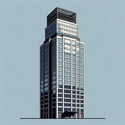 Modern office building in city