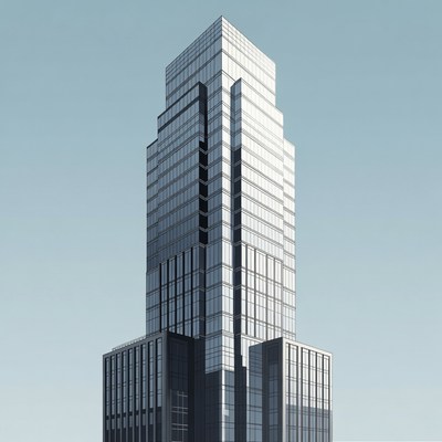 Modern skyscraper against clear sky