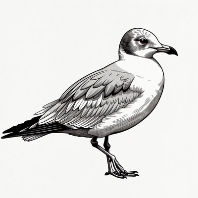 Seagull standing on a shore