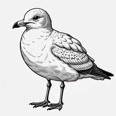 Seagull standing on ground