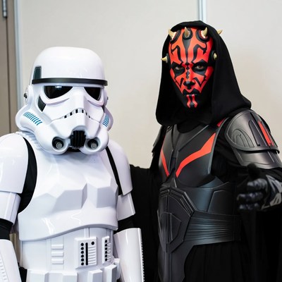 Star wars characters at convention event