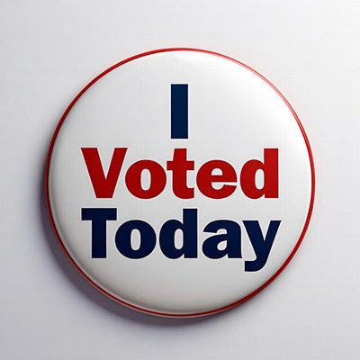 Voting badge shows participation in election