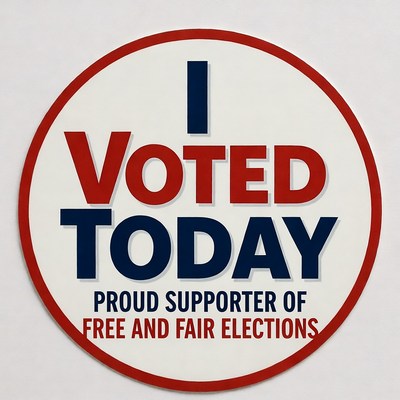 Voter support sign for elections