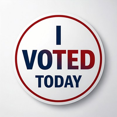 Voting sticker from the election day