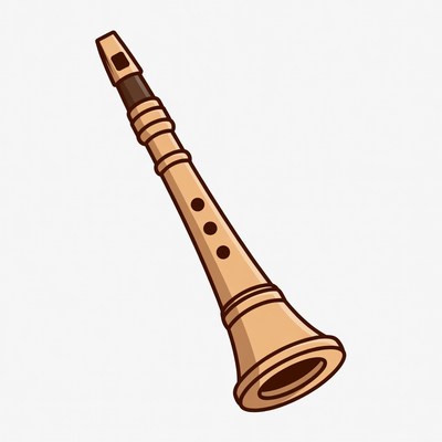 Wooden wind instrument sketch