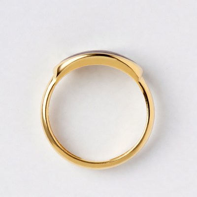 Simple gold ring design shown up close