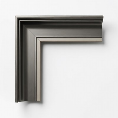 Gray picture frame corner piece