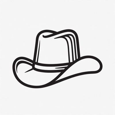 Cowboy hat outline design